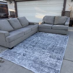 Couch And Love Seat Set ( With Rug )