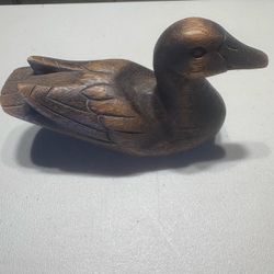 Hand-Carved Wooden Duck Decoy