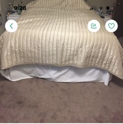 Queen / King Size Bed Spread / Cotton- Silk 