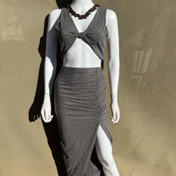 Grey Skirt Set