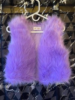 Lavender Purple Faux Fur Vest
