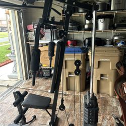 standard weight lifting bench/stack weight workout