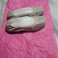 Brand New Little Girls Rhinestone Studded Shoes