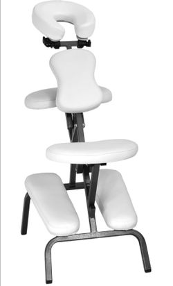 Silla de masaje plegable, silla portátil de terapia para tatuajes con bolsa de transporte de esponja de 5 pulgadas de grosor y soporte facial, silla d