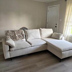 White Sectional Couch 