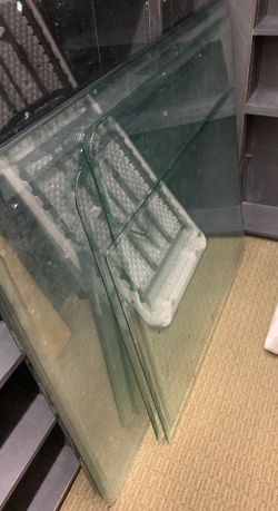 Glass floor mats