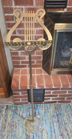 Brass Lyre Music Stand Floor Standing