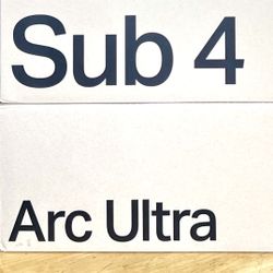 Happy Thanksgiving! 🍁 Sonos:   Arc Ultra (White) + Sub 4 (White).  Brand New Sealed.  Includes Warranty.