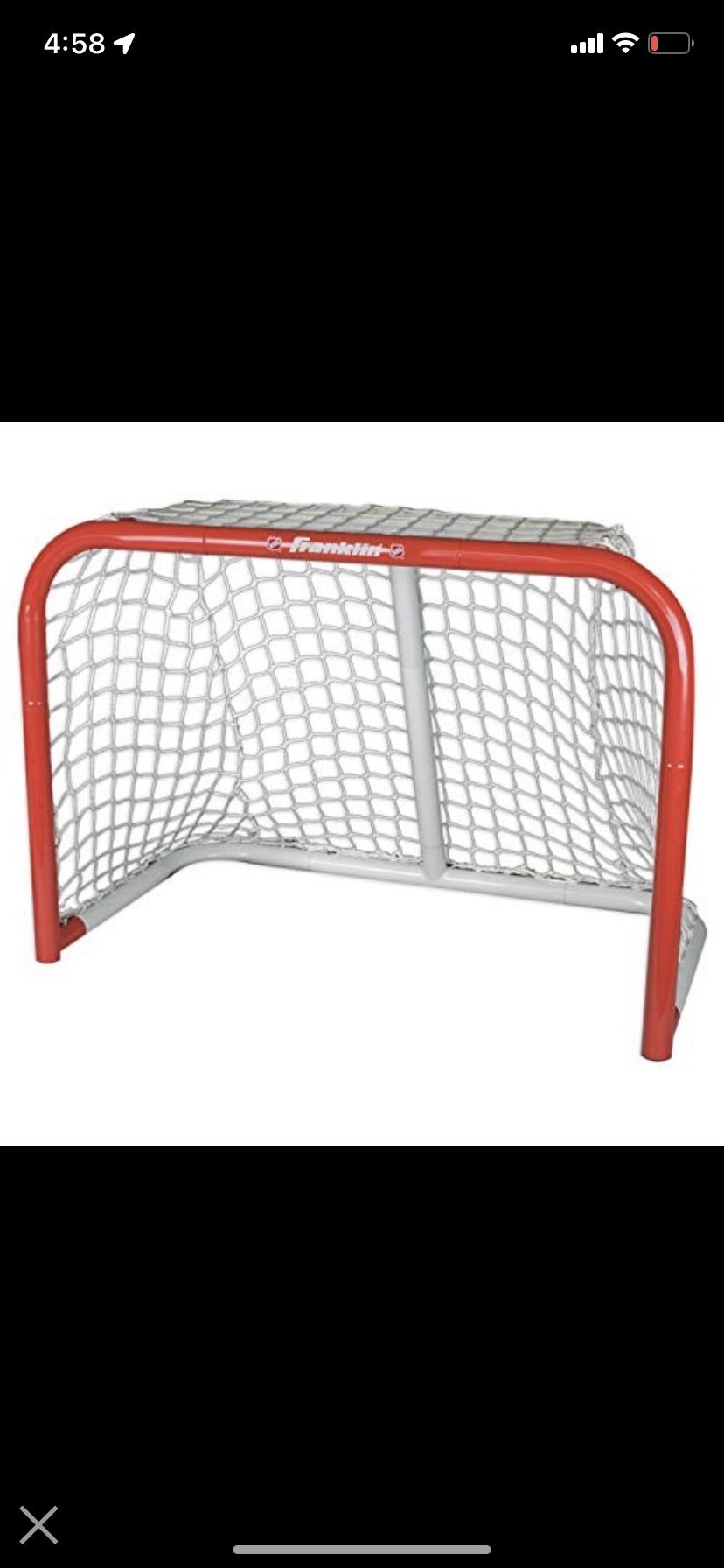 Franklin Sports NHL Mini Steel Street Hockey Goal - Kids Mini Skills Street Hockey Net - 28" x 20" - Perfect Youth Training Goal