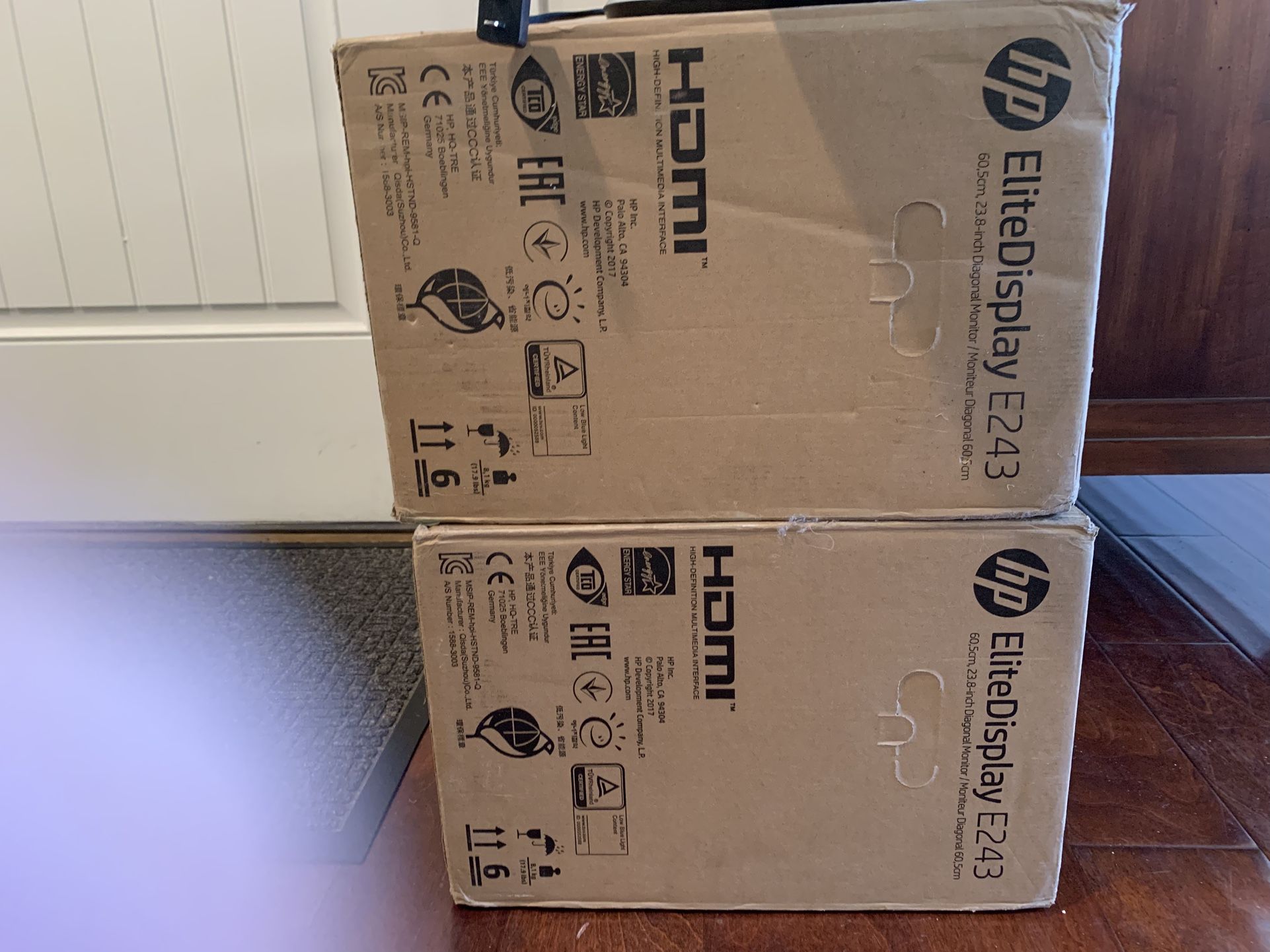Two 24" HP Monitors