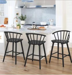 Modern 24" solid wood Barstools, new