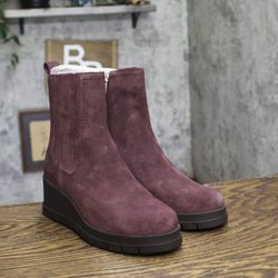 Nwt Lucky Brand Chelsea Ankle Boots Winter Cherry Purple 6m