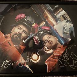Breaking Bad Signed Pboto Bryan Cranston & Aaron Paul 13X10 With GAI COA!!