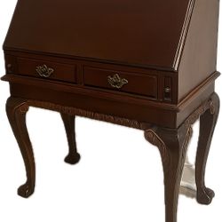 Collector’s Vintage Mahogany Secretary Desk – Queen Anne Drop-Front Writing Desk – Local Pickup Pembroke Pines, FL