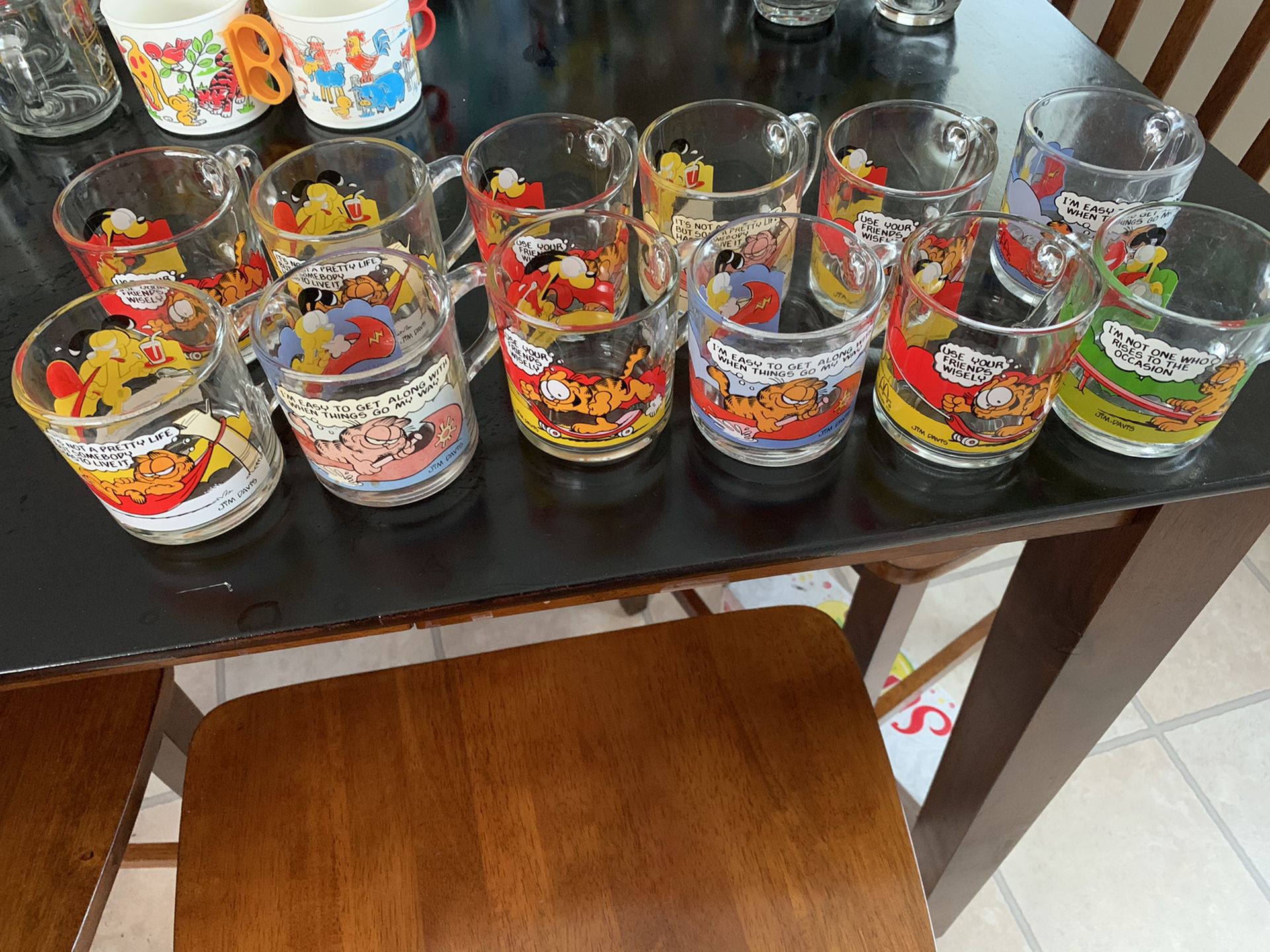 Garfield collectible glasses