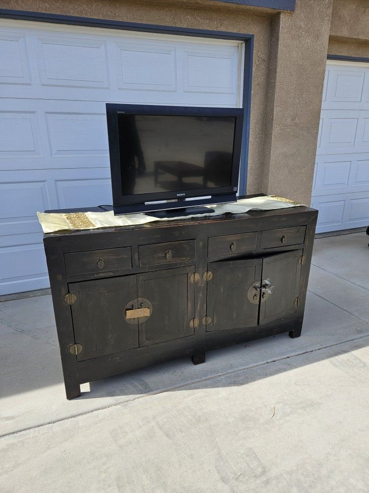 World Market Custom Entertainment Center & End Tables