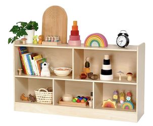Wooden cabinet kids storage