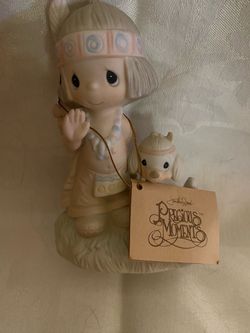 Vintage first year Precious Moments Porcelain Figurine with Dog