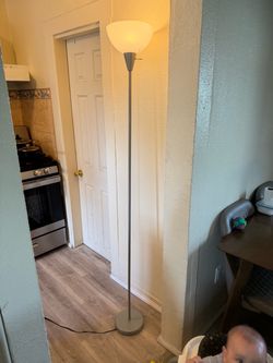 Torchiere Floor Lamp Silver