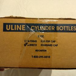New Uline HDPE Natural Cylinder Bottles 