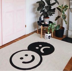 Lazy Oaf Happy Sad Canvas Rug