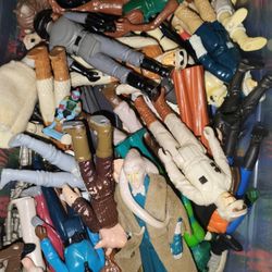 Vintage 1970s 1(contact info removed) Kenner Star Wars Action Figure Collection Boba Fett Darth Vader Luke Skywalker Old Toys 