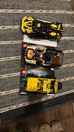 Lego Technic. Bugatti , Quad Bike 6x6 and Yellow Jeep
