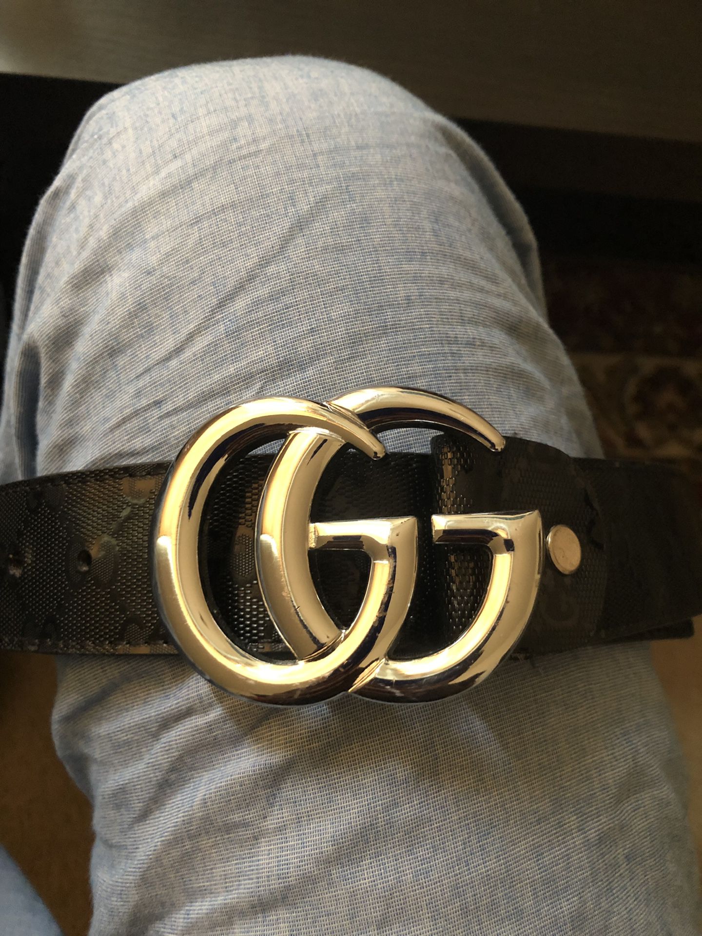 Gucci Belt Silver Buckle