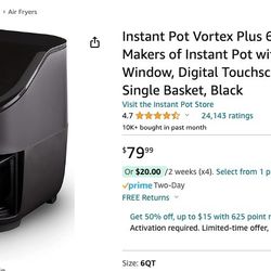 Instant Pot Vortex Plus Air Fryer - Open Box