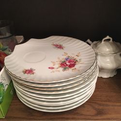 10 Small Cake / Sandwich Plates THEY DO NOT ALL MATCH