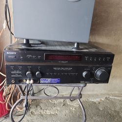 Sony Reciver And Subwoofer With Speakers 