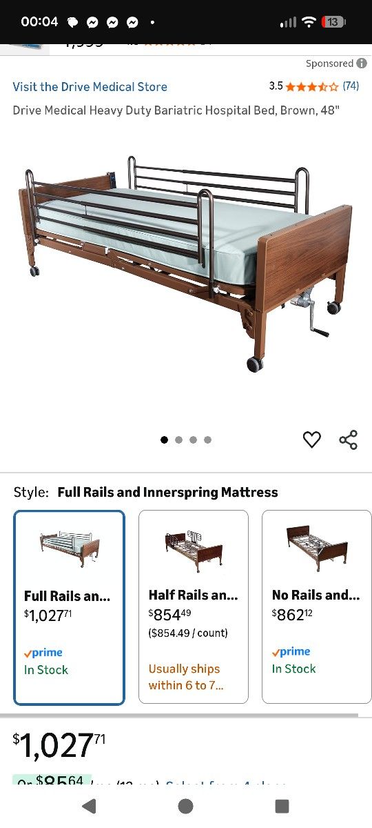 Drive Electric Adjustable hospital bed