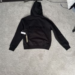 Essentials Jet black hoodie size Small
