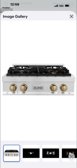 Box complete cooktop gas range ZLINE 4 burner w 30”