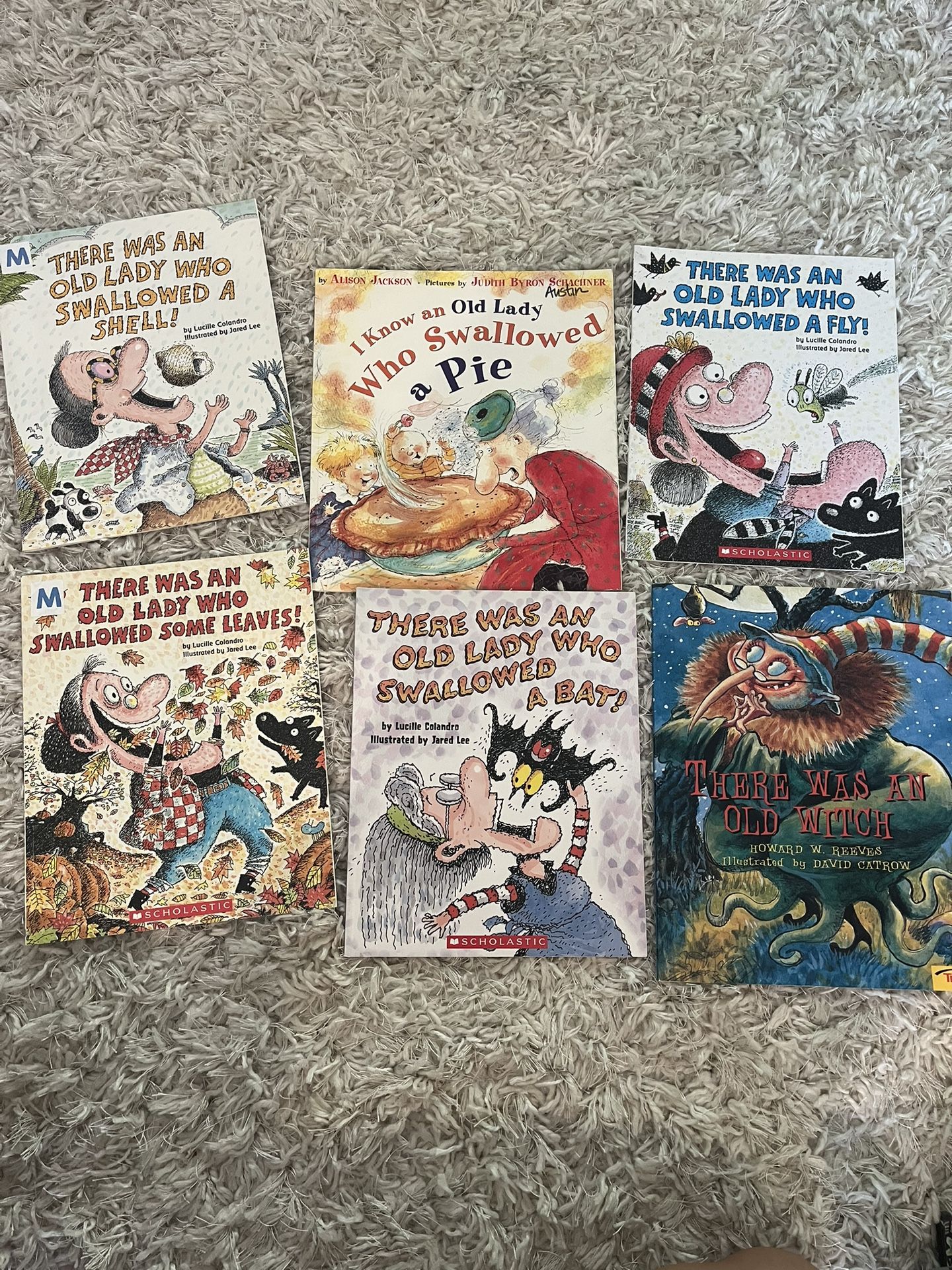 Toddler Picture Books There Was An Old Lady Series 6 Books