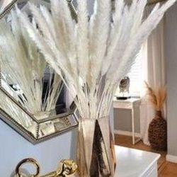 Tabletop Pampas Grass - Bleach White