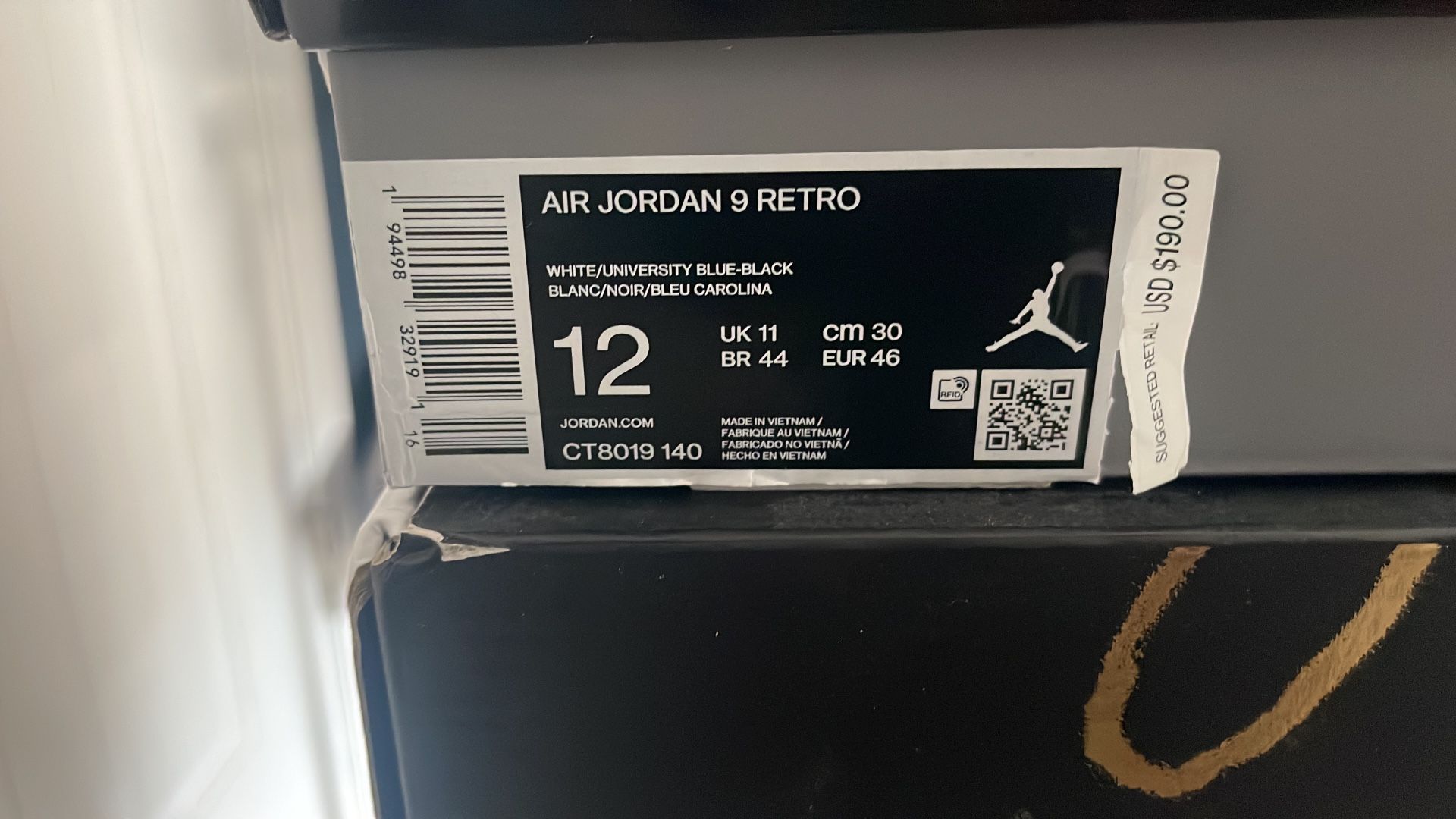 Jordan 9’s, 10’s, And Box Set Size 12