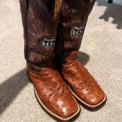 Tony Lama Full Quill Ostrich Boots Size 9 1/2 D