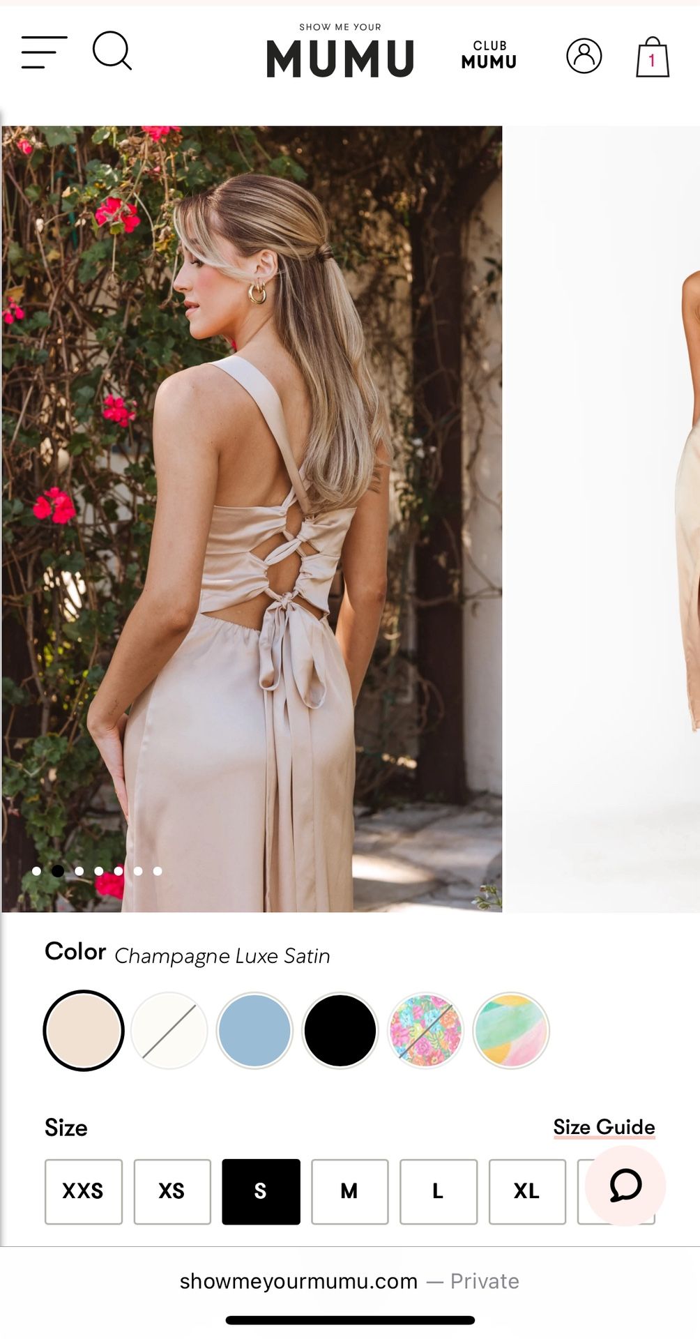 Show Me Your Mumu: Mina Midi Champagne Luxe Satin Bridesmaids Dress Size Small