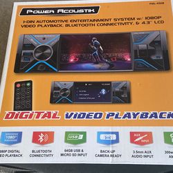 Power Acoustik PML-43HB 4.3" Single-Din in-Dash Dvd Receiver