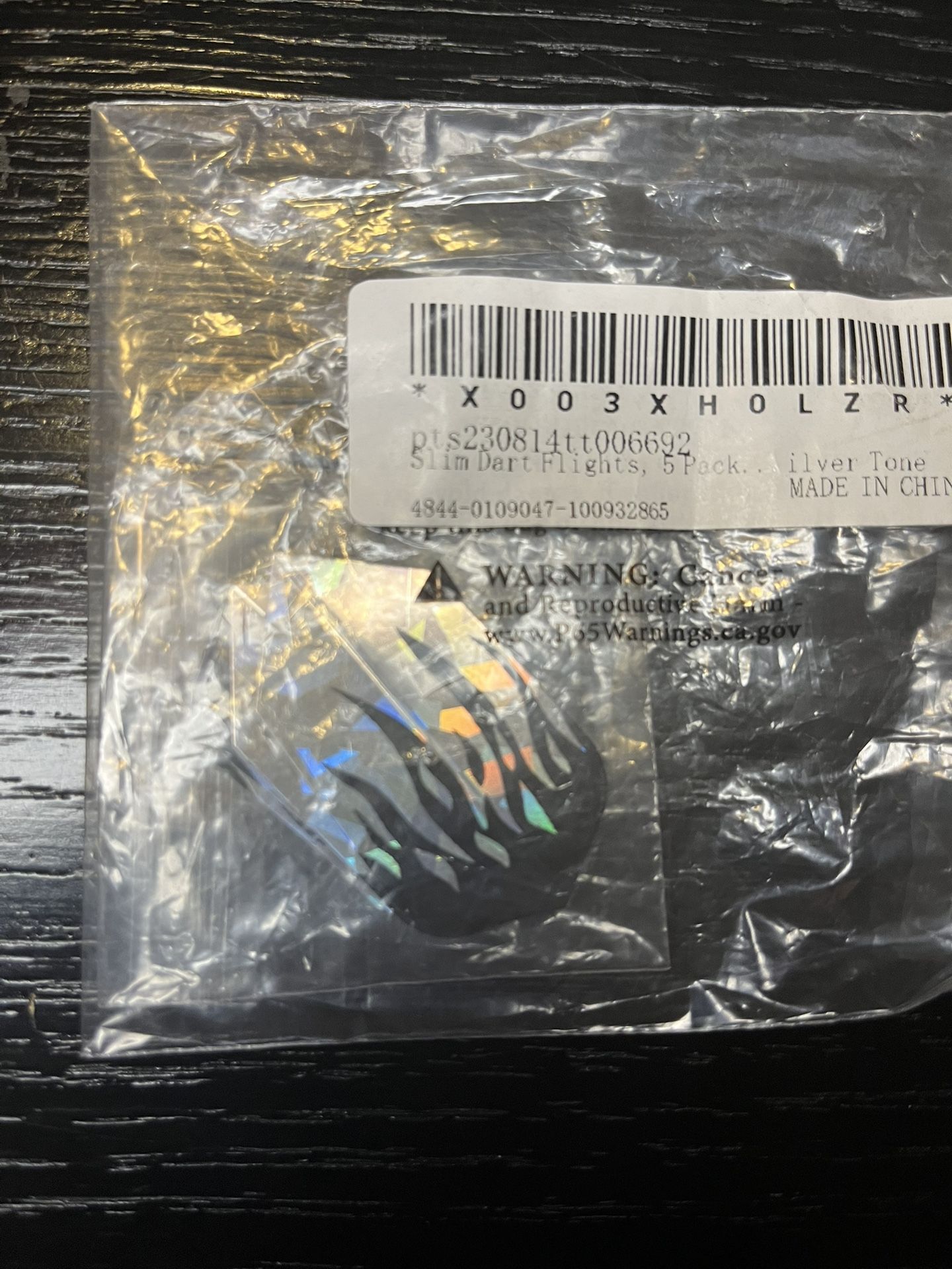 Slim Dart Flights – 5 Pack – Silver Iridescent – New – $5