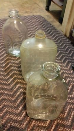 Vintage milk bottles