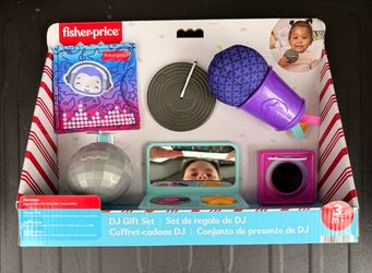 New Fisher Price Baby DJ Rattle, Crinkle , Squeaker Toys Gift Set