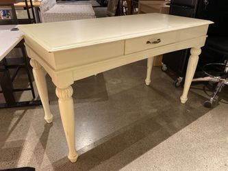 Custard Cream Single Drawer Desk