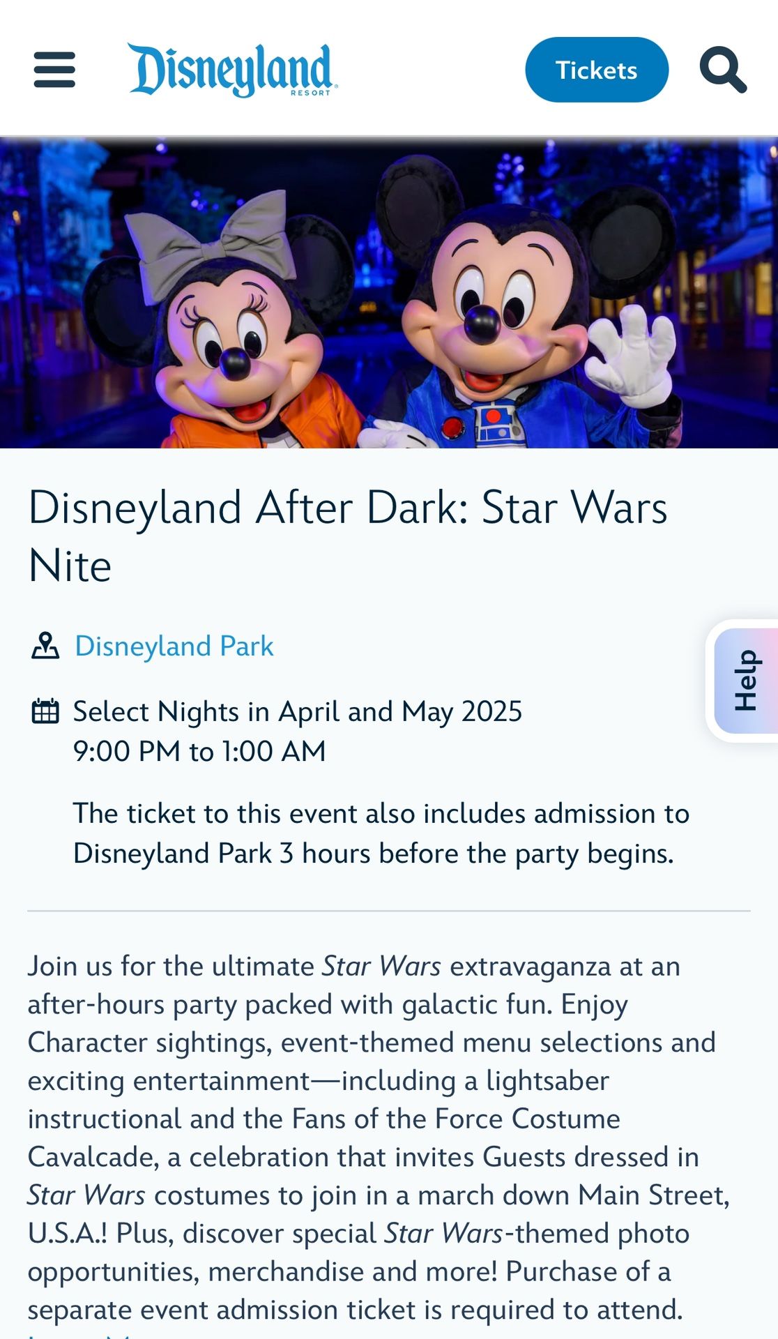 Disneyland After Dark: Star Wars Nite