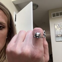 Dark Silver Gemstone Ring