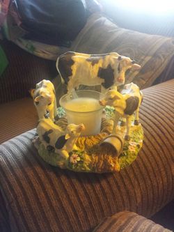 Cow candle holder