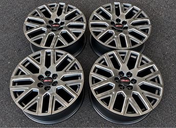 24” GMC Yukon Sierra Denali rims OEM GM set wheels