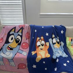 Bluey blankets and pillows 