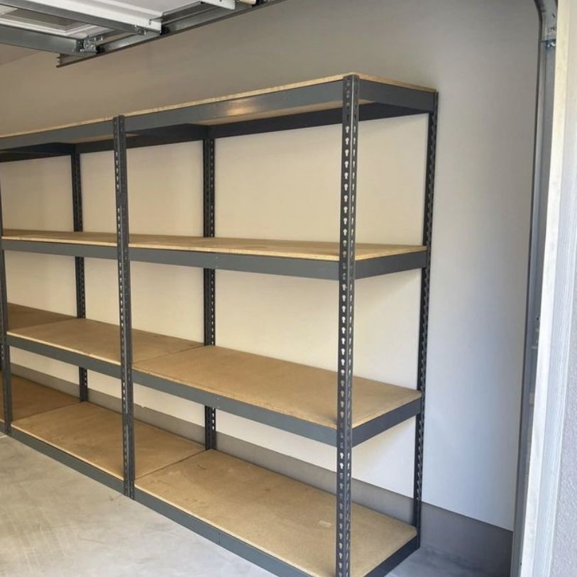 Warehouse Shelving 48 in W x 24 in D Boltless Industrial Racks Great for Commercial, Garage, Parts, and Supply Storage Delivery Available